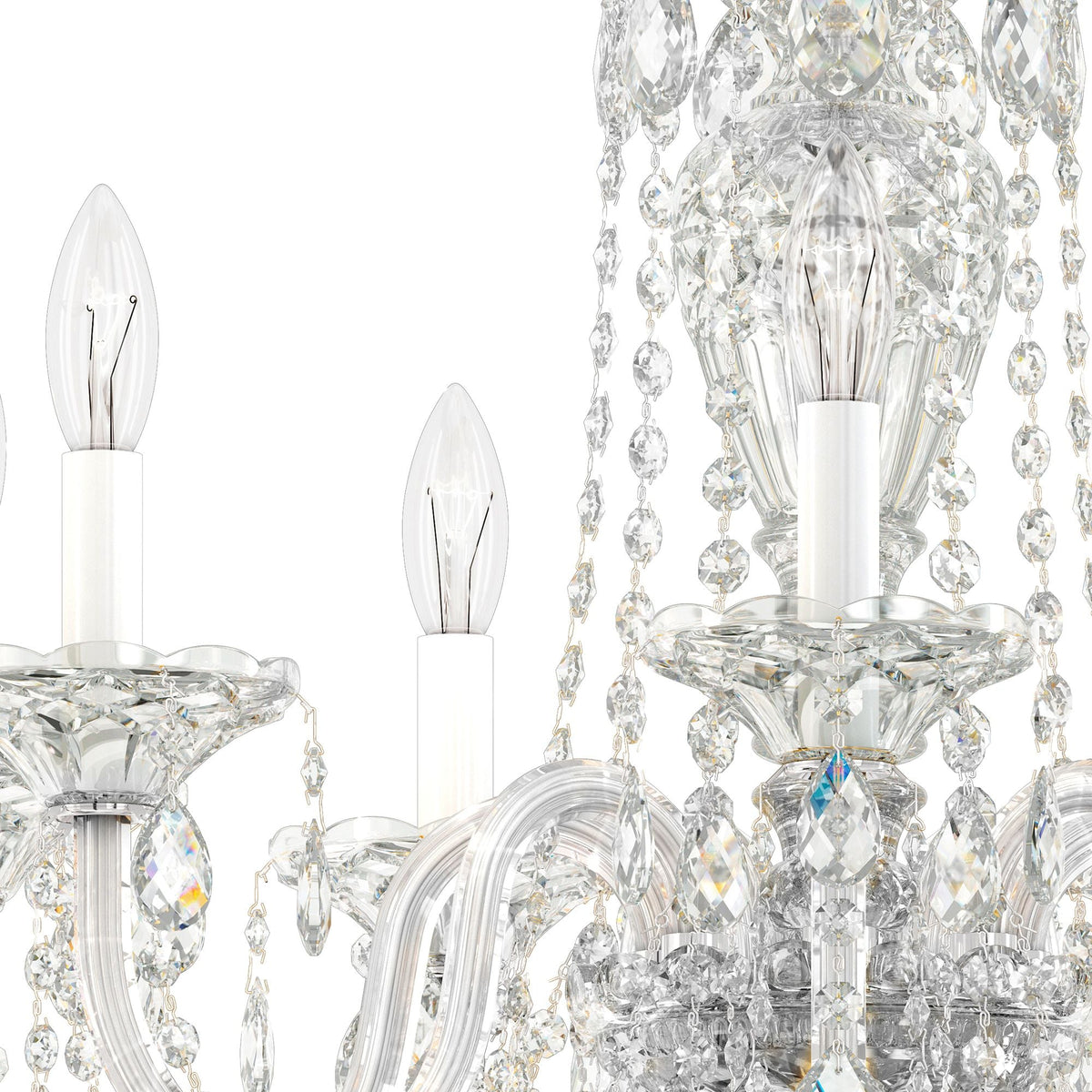 Sterling 7-Light Chandelier in Silver with Swarovski Crystal