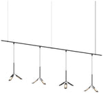 Suspenders 49" Wide Satin Black 1.Tier Linear Suspension