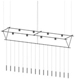 Suspenders 97" Wide Satin Black Tri-Bar Suspension