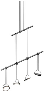 Suspenders Light Guide 37" Wide Satin Black 2.Tier Linear Suspension