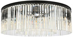 Sydney 10 Lt Matte Black Flush Mount Clear