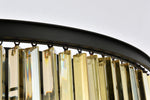 Sydney 10 Lt Matte Black Flush Mount Golden Teak