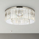 Sydney 10 Lt Polished Nickel Flush Mount Clear
