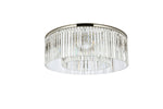 Sydney 10 Lt Polished Nickel Flush Mount Clear
