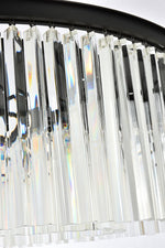 Sydney 43 1/2" Wide Matte Black Crystal 10-Light Chandelier