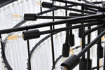 Sydney 44" Wide Matte Black and Crystal 33-Light Chandelier
