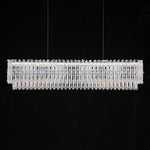 Tahitian 48" Wide Antique Silver Crystal 1-Lt Linear Pendant