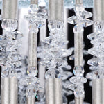 Tahitian 48" Wide Antique Silver Crystal 1-Lt Linear Pendant