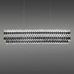 Tahitian 48" Wide Black Clear Crystal 1-Light Linear Pendant