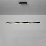 Dual Wave Gazebo Chandelier Metal PVC Island Dining Chandelier with 2 Lights