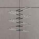 Tik-Takï¿½?47 1/2"W Black Stack 6-Tier 24-Light LED Pendant