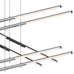 Tik-Takï¿½?47 1/2"W Chrome Stack 3-Tier 12-Light LED Pendant