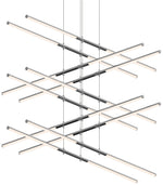 Tik-Takï¿½?47 1/2"W Chrome Stack 5-Tier 20-Light LED Pendant