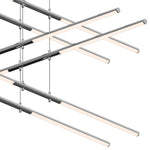 Tik-Takï¿½?47 1/2"W Chrome Stack 5-Tier 20-Light LED Pendant