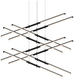 Tik.Tak Stack 47.5" Wide Satin Black 4.Tier LED Pendant