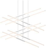 Tik.Tak Stack 47.5" Wide Satin White 4.Tier LED Pendant