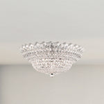 Trilliane 13.5"H x 33"W 23-Light Crystal Flush Mount in Silver