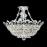 Trilliane 15"H x 19"W 8-Light Crystal Semi-Flush Mount in Silver