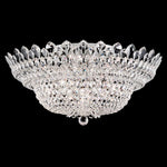Trilliane 33" Wide Polished Silver Clear Crystal 23-Lt Flush Mt