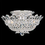 Trilliane 9"H x 19"W 8-Light Crystal Flush Mount in Silver