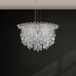 Trilliane Strands 28"H x 45"W 8-Lt Crystal Pendant in Pol Stainle