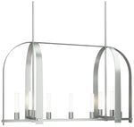 Triomphe 41" Wide 9-Light Vintage Platinum Linear Pendant w/ Frosted S
