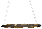 Trove LED Pendant - Dark Smoke Finish - Crystal Accents - Standard Height