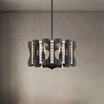 Twilight 8.5"H x 18"W 4-Light Crystal Pendant in Black