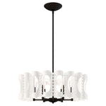 Twilight 8.5"H x 25"W 6-Light Crystal Chandelier in White