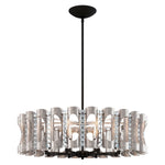 Twilight 8.5"H x 31"W 8-Light Crystal Chandelier in Antique Silve