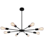 Mid-Century Sputnik Semi-Flush Mount Bedroom 193sq ft - 269sq ft Illumination Area Ceiling Light