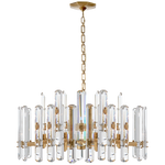 Bonnington Large Chandelier in Hand Rubbed Antique Brass with Crystal