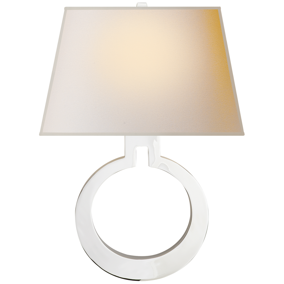 Ring Form Large Wall Sconce in Polished Nickel