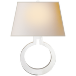 Ring Form Large Wall Sconce in Polished Nickel