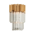 Charisma Wall Sconce in Gold Leaf in Polished Stainless Finish