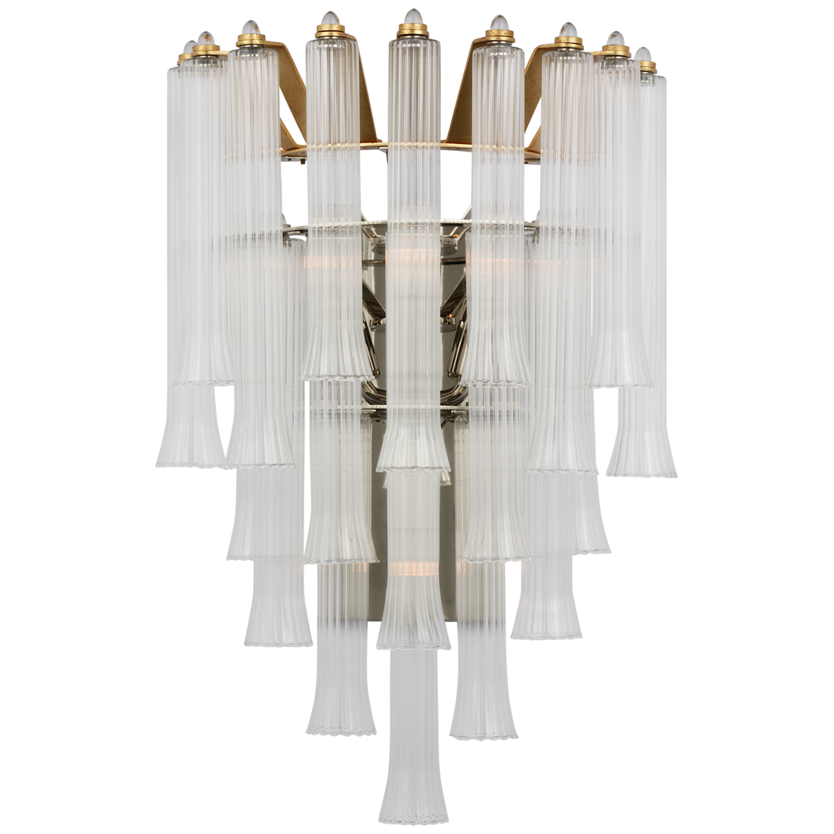 Lorelei Large Waterfall Sconce in Gild with Clear Glass