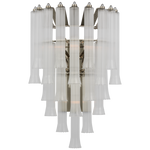 Lorelei Large Waterfall Sconce in Polished Nickel with Clear Glass
