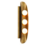 Hopper Wall Sconce in Vintage Brass & Black Brass Accents