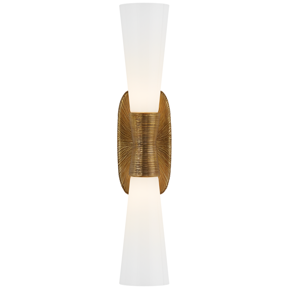 Utopia Large Double Wall Sconce in Gild