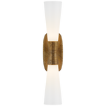 Utopia Large Double Wall Sconce in Gild