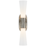Utopia Large Double Wall Sconce in Polished Nickel