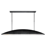 Utopia Large Linear Pendant in Aged Iron with Frosted Acrylic