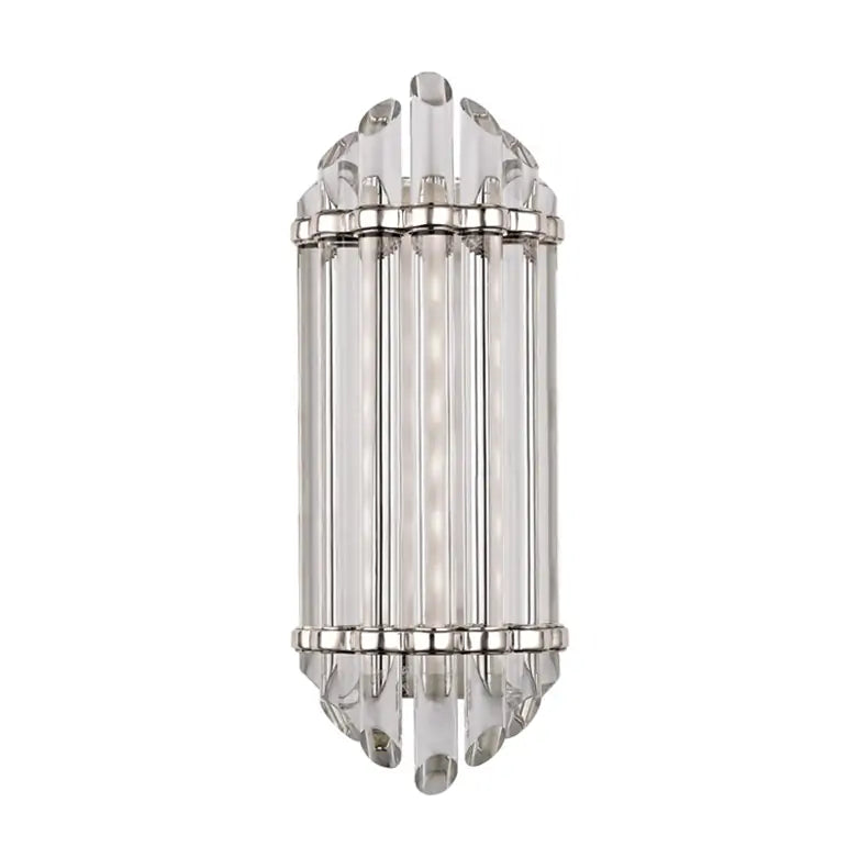 Albion One Light Wall Sconce in Polished Nickel Finish