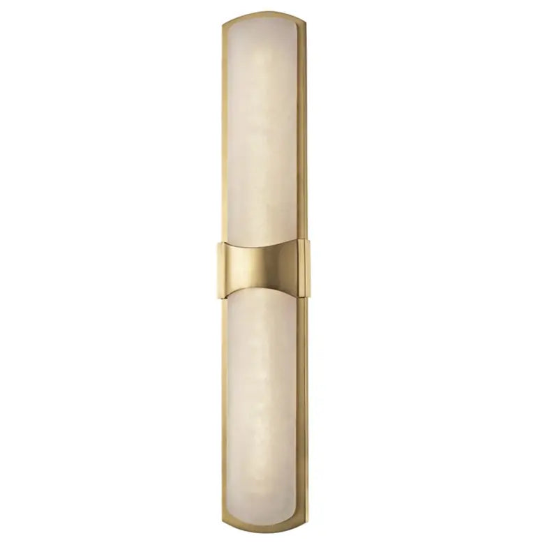 Valencia 26≦ Sconce in Aged Brass & Alabaster