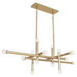 JONATHAN ADLER 48≦ MILANO CHANDELIER in Polished Brass Finish With Lucite Accents