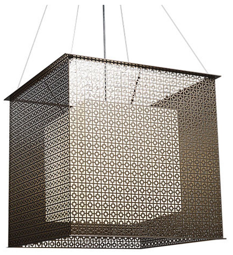 UltraLights Clarus 24"W Bronze Age and Opal Triac LED Pendant Light