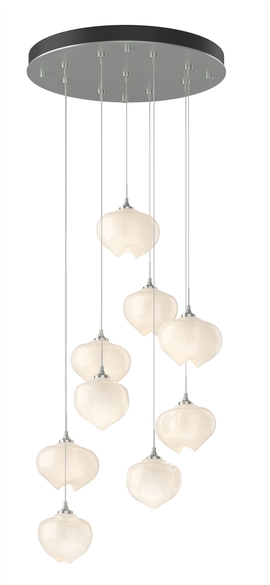 Ume 20.5"W 9-Light RoundStandard Pendant w/ Frosted Glass Shade
