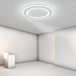Unique Flush Mount Lighting Circle Shaped Iron Acrylic Light with Spotlight