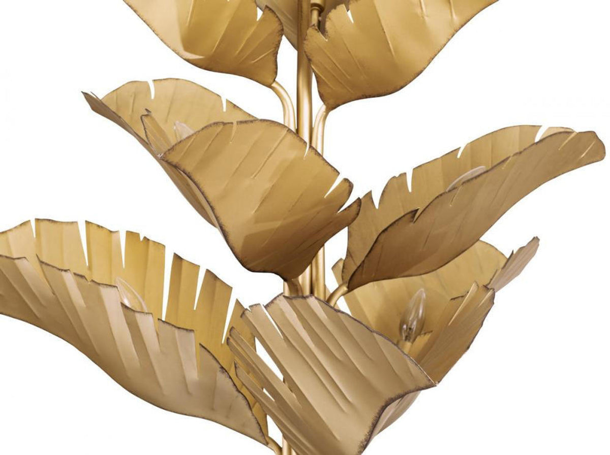 Banana Leaf 9-Lt Chandelier - Gold, Varaluz 901C09GO YV0K03YM97