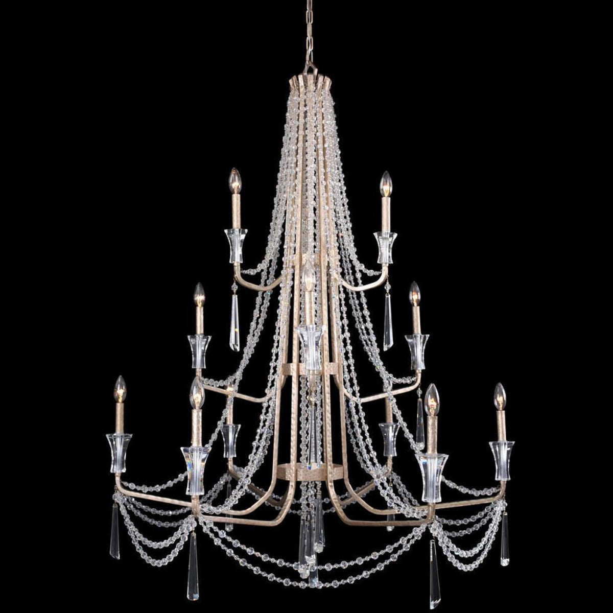 Barcelona 12 Light Chandelier - Transcend Silver